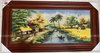 Tranh sứ Bát Tràng họa tiết đồng quê men màu kích thước 127cm x 78cm