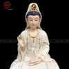  Tượng Quan Âm ngồi gốm sứ viền vàng cao 46cm | Quà Tặng Phong Thủy Tượng Quan Âm 