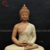  Tượng Thích Ca Mâu Ni ngồi đài sen bằng sứ nâu cao 36cm 