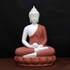  Tượng Thích Ca Mâu Ni ngồi tĩnh tâm bằng sứ nâu đỏ ngồi hoa sen cao 36cm - 40cm 