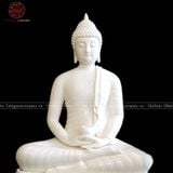  Tượng Thích Ca Mâu Ni kiểu Thái Lan gốm sứ trắng cao 50cm 