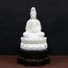 Tượng Quan Âm ngồi đài sen bằng sứ trắng cao 40cm | Quà Tặng Phong Thủy Tượng Quan Âm