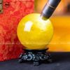  Quà Tặng Sếp Quả Cầu Phong Thủy Đá Thạch Anh vàng đường kính 7,6cm 