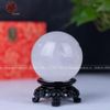  Quà Tặng Sếp Quả Cầu Phong Thủy đá thạch anh trắng đường kính 9,2cm 