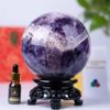 Quà Tặng Sếp Quả Cầu Phong Thủy đá thạch anh tím hoa chanh đường kính 13,5cm