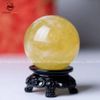  Quà Tặng Sếp Quả Cầu Phong Thủy đá thạch anh vàng đường kính 5,6cm 