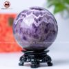  Quà Tặng Sếp Quả Cầu Phong Thủy đá thạch anh tím hoa chanh đường kính 10,2cm 