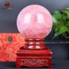  Quà Tặng Sếp Quả Cầu Phong Thủy đá thạch anh hồng đường kính 16cm 