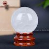  Quà Tặng Sếp Quả Cầu Phong Thủy đá thạch anh trắng đường kính 11cm 