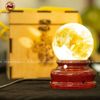  Quà Tặng Sếp Quả Cầu Phong Thủy đá thạch anh vàng đường kính 8cm 