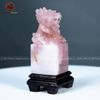  Quà Tặng Cao Cấp Ấn Rồng Ngọc Thạch Anh Hồng kích thước 6,5x7x16,5cm 