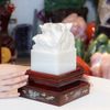  Quà Tặng Cao Cấp Ấn Rồng Bạch Ngọc kích thước 10x10x15cm 