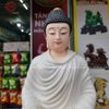  Tượng Phật Thích Ca màu trắng sứ đức hóa cao cấp kích thước 48cm 