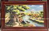  Tranh sứ Bát Tràng phong cảnh đồng quê kích thước 127x78cm 