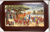 Tranh sứ Bát Tràng nổi Vinh Quy Bái Tổ 130cm x 60cm