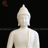  Tượng Thích Ca Mâu Ni ngồi Kiểu Thái mầu trắng bằng sứ cao 41cm 