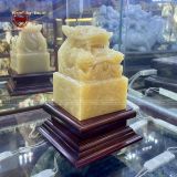  Quà Tặng Cao Cấp Ấn Rồng Ngọc Hoàng Long kích thước 15x15x21,5cm 