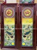  Tranh gốm sứ phúc đức Lý ngư kích thước 139cm x 50cm 