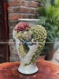  Lọ hoa họa tiết công lượn đắp nổi siêu kĩ kích thước 39cm 