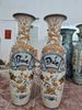 Lục Bình Bát Tràng họa tiết phúc đức men rạn đắp nổi kích thước 1m6 | Quà Tặng Cao Cấp lục bình gốm