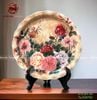 Đĩa cảnh Bát Tràng họa tiết hoa hồng vẽ tay thủ công đường kính 28cm hàng vuốt tay | quà tặng cao cấp 
