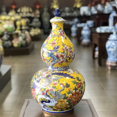 Hồ Lô băng hoa vàng, vẽ vàng h58