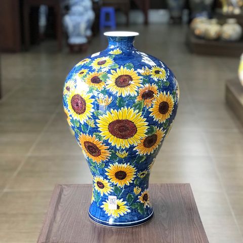 Mai bình Lam Huế Ngũ sắc Hoa hướng dương S1