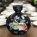 Bình tụ khí đài sen Ngũ sắc Tường vân, Hoa văn cát tường