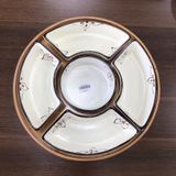 Khay mứt tròn 5 cánh