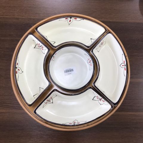 Khay mứt tròn 5 cánh