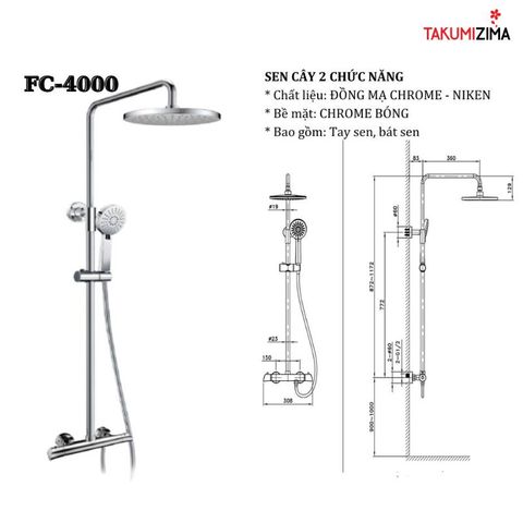 Vòi sen tắm cây FC-4000