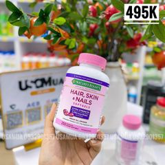 Viên Uống Hair, Skin & Nails NATURE'S BOUNTY Extra Strength With Biotin 5000mcg