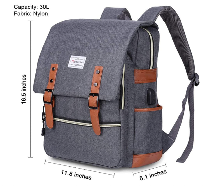 Balo MONOKER Vintage Laptop Backpack 15.6Inch Notebook