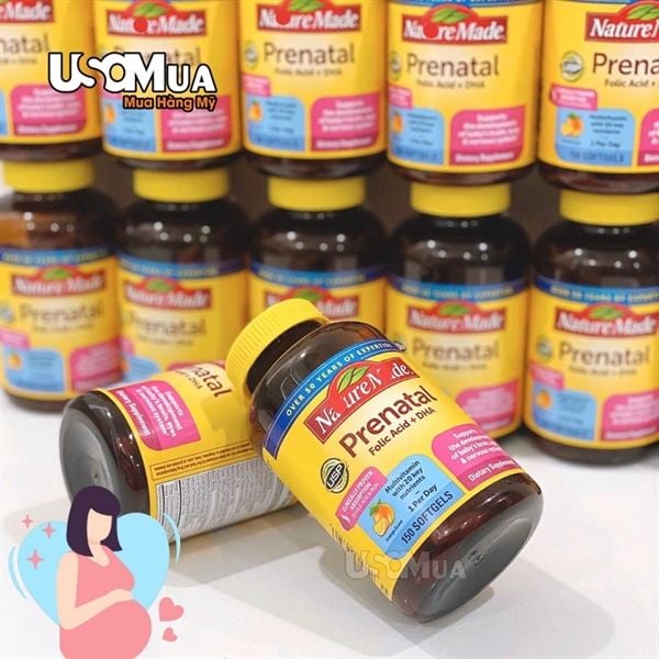 Viên Uống Bổ Bầu NATURE MADE Prenatal Folic Acid + DHA