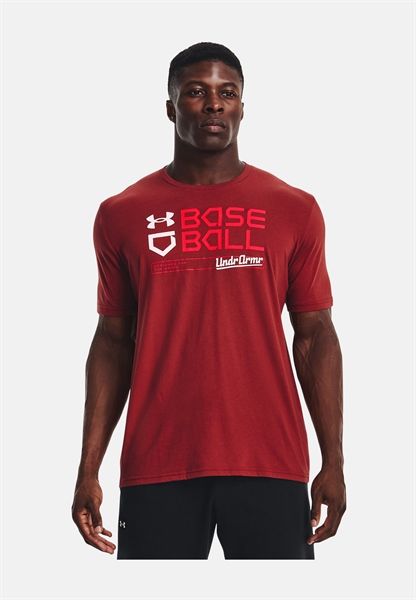 Áo Thun Nam UNDER ARMOUR Wordmark Baseball Red (610), Size S/P/CH