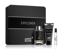 Set Nước Hoa MONT BLANCE Explorer Eau De Parfum 100ml +7.5ml Mini + 100ml After Shave Balm