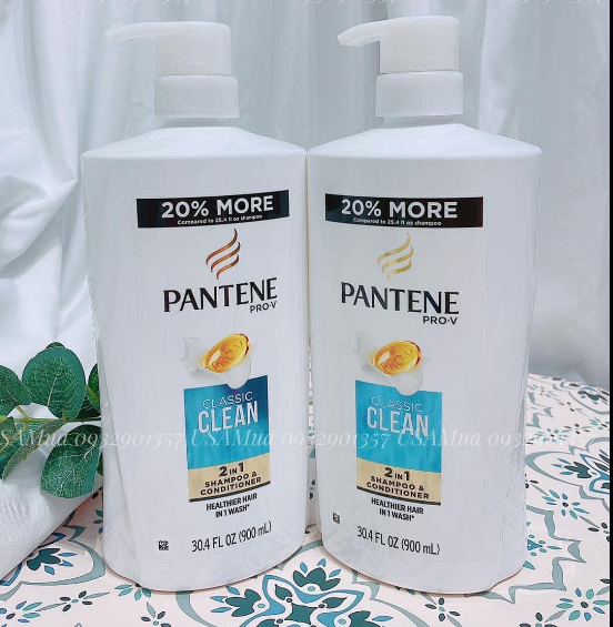 Gội Xã PANTENE Pro-V Classic Clean 2in1, 900ml