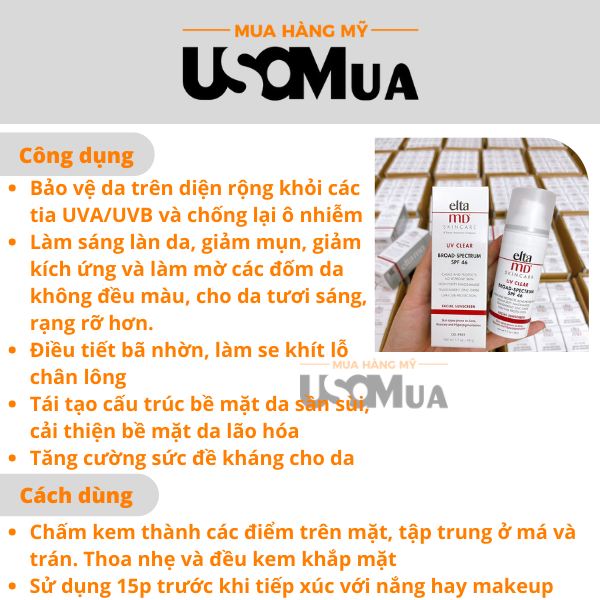 Kem Chống Nắng ELTA MD UV Clear Broad-Spectrum SPF 46