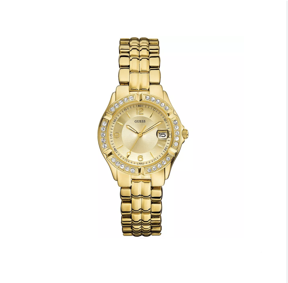 ng H N GUESS Stainless Steel Crystal Accented