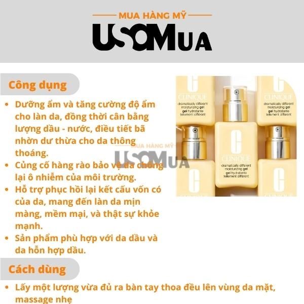 Gel Dưỡng Ẩm CLINIQUE Dramatically Different Moisturizing