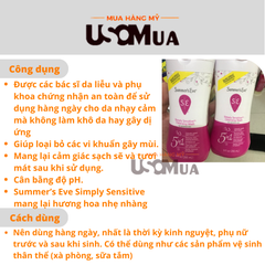Dung Dịch Vệ Sinh SUMMER'S Eve Simply Sensitive For Sensitive Skin 5in1