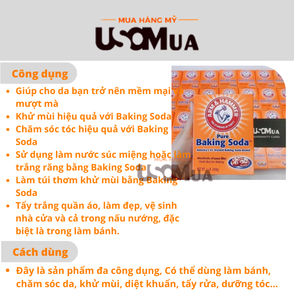 Bột Đa Công Dụng Pure Baking Soda ARM & HAMMER