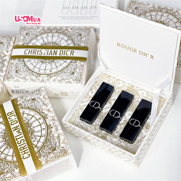 Set Son DIOR Rouge Dior 720 Icone 1.5g + 999 Velvet 1.5g + 200 Nude Touch 1.5g