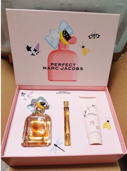 Set Nước Hoa MARC JACOBS Perfect EDP 100ml + EDP 10ml + Body Lotion 75ml