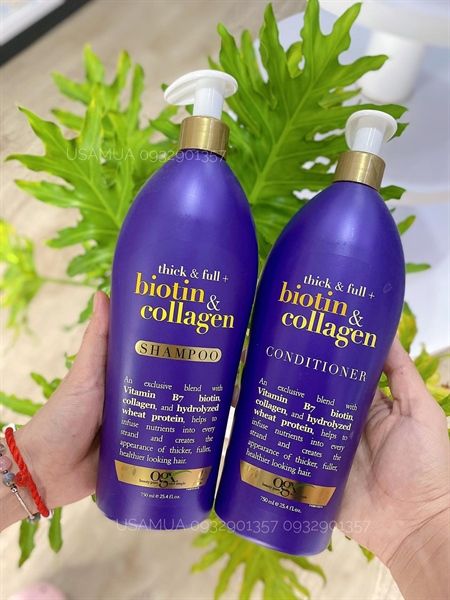 Dầu Gội OGX Thick - Full Biotin & Collagen