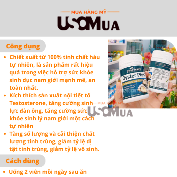 Viên Uống Tinh Chất Hàu GOODHEALTH Úc Oyster Plus