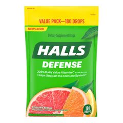 Kẹo HALLS Defense Assorted Citrus Vitamin C