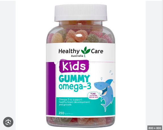 Kẹo Dẻo HEALTHY CARE Úc Kids Gummy Omega-3