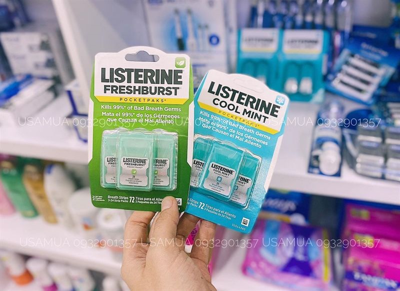 Miếng Ngậm Thơm Miệng LISTERINE Cool Mint PocketPaks