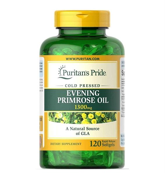 TPCN PURITAN’S PRIDE Evening Primrose Oil 1300mg (Tinh Dầu Hoa Anh Thảo), 120 Viên